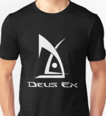 Deus Ex logo white Unisex T-Shirt
