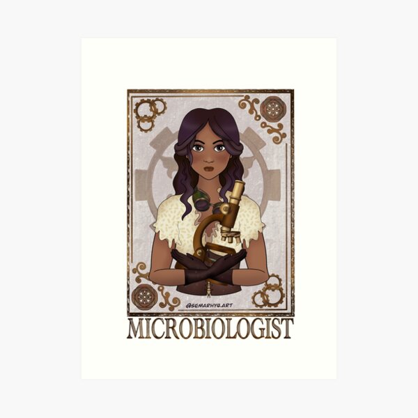 Microbiologist (SteamPunk Art) Art Print