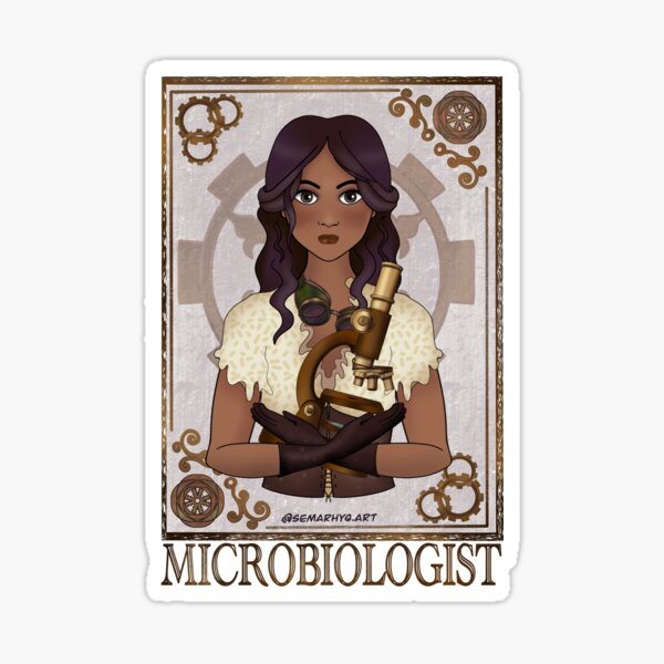 Microbiologist (SteamPunk Art) Sticker