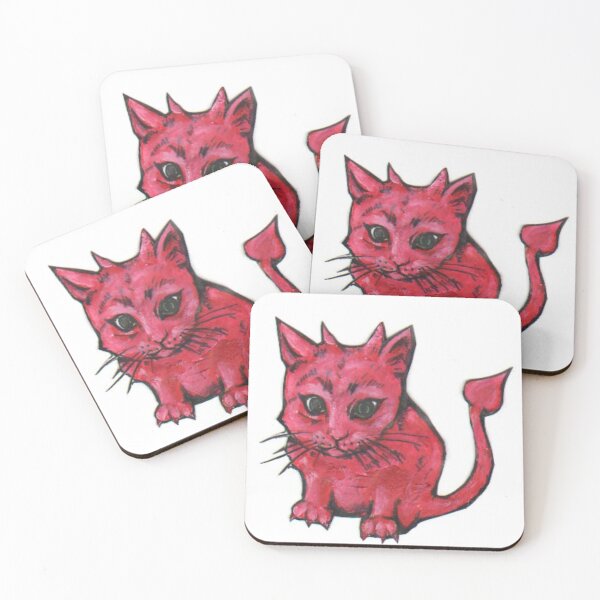 Item preview, Little Red Devil Kitten designed and sold by sneakycows.