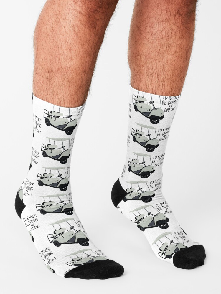 Alternate view of I'd Rather Be Driving My Golf Cart Socks