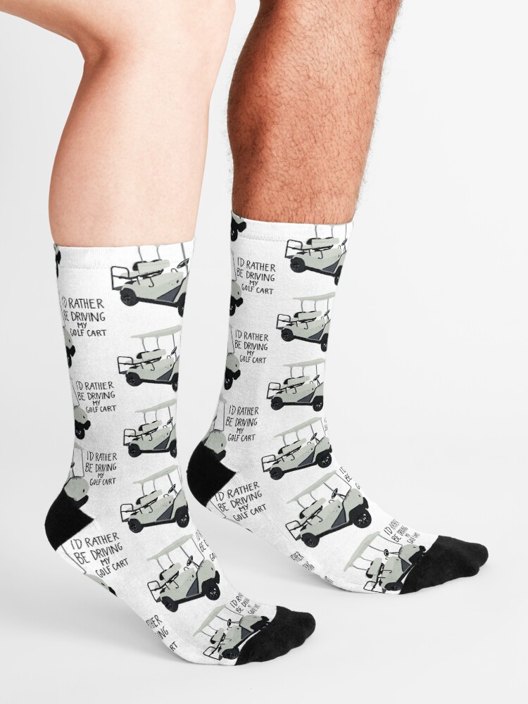 Alternate view of I'd Rather Be Driving My Golf Cart Socks