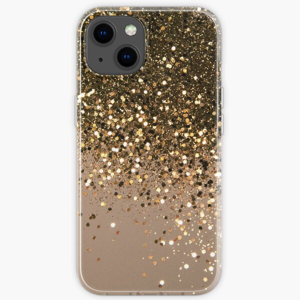 Sparkling Gold Brown Glitter Glam #1 (Faux Glitter) #shiny #decor #art iPhone Soft Case