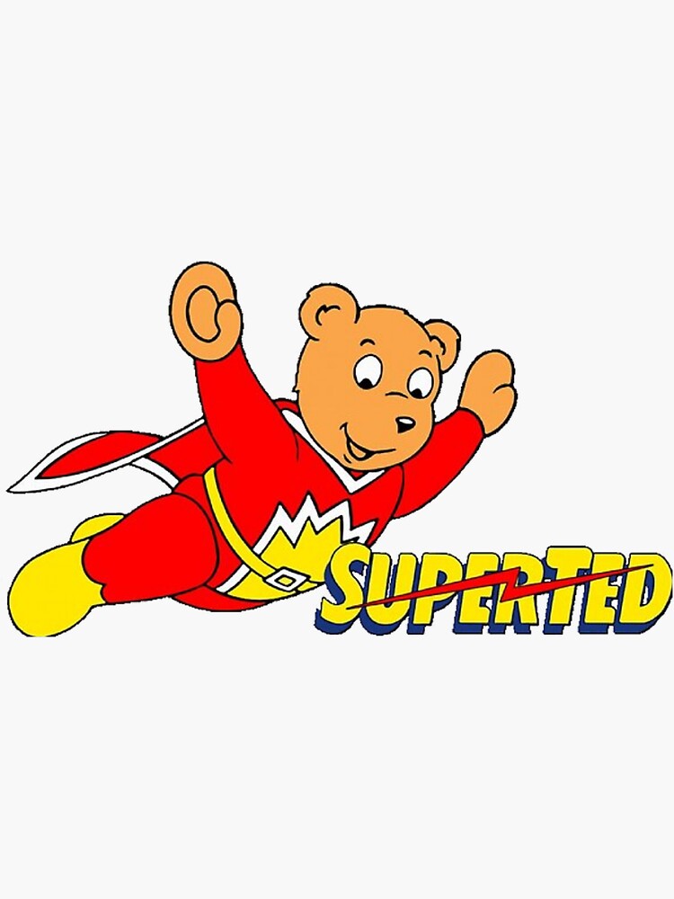  Superted cartoon 80s classic  Sticker  by Alastair42 