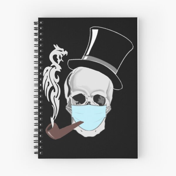 Item preview, Top Hat Skull with Pipe, Mask and Tribal Dragon Design designed and sold by Mindsofcreation.