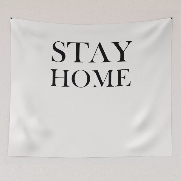 Item preview, Stay Home Graphic Novelty Sarcastic blanc designed and sold by nassertim.
