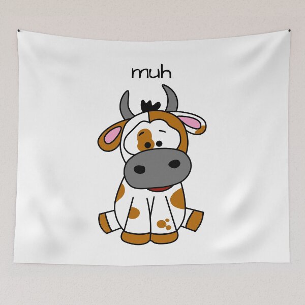 Item preview, niedliche Kuh Muh, ein lustiges Tier Doodle designed and sold by Nicole Bleck.