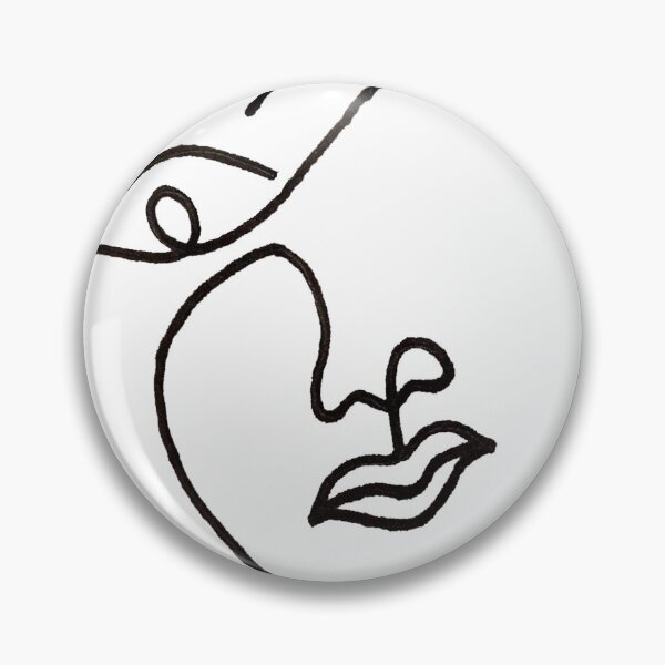 Item preview, Continuous line drawing face designed and sold by chelseacreatess.