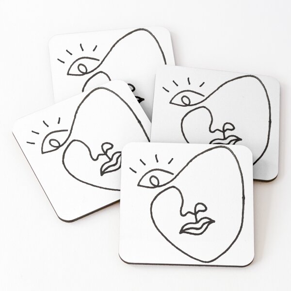 Item preview, Continuous line drawing face designed and sold by chelseacreatess.