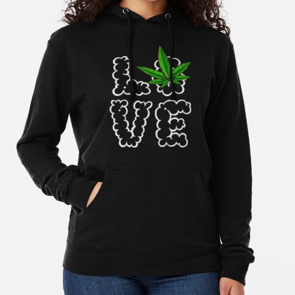 Love weed marijuana cannabis ganja Lightweight Hoodie