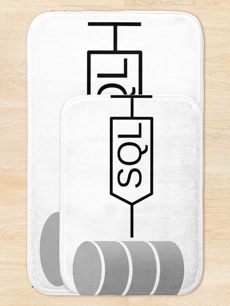 Thumbnail 5 of 6, Bath Mat, SQL Injection designed and sold by chonerd.