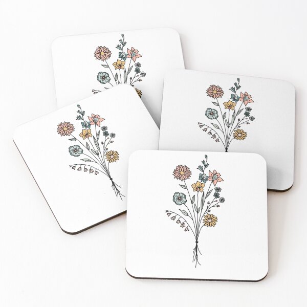 Item preview, floral bouquet drawling  designed and sold by Caroline Tatko.