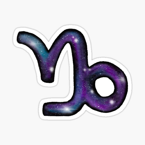 Capricorn Galaxy Zodiac Sticker Sticker
