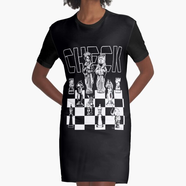 Check Graphic T-Shirt Dress