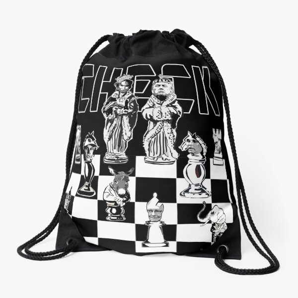 Check Drawstring Bag