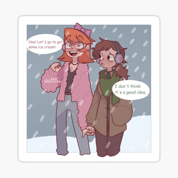 Winter afternoon Sticker
