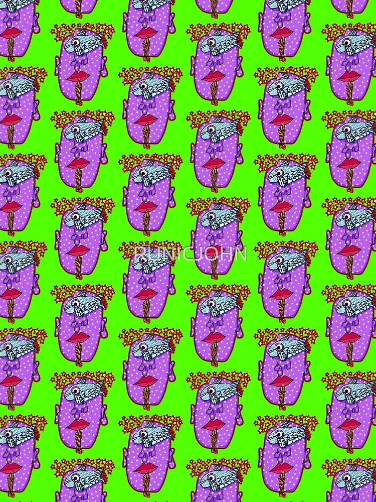 Thumbnail 3 of 3, Scarf, Fish In My Head designed and sold by RUNICJOHN.