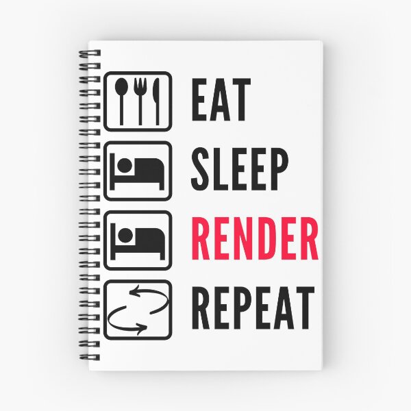 Item preview, Eat, sleep, render, repeat designed and sold by vfxtshirts.