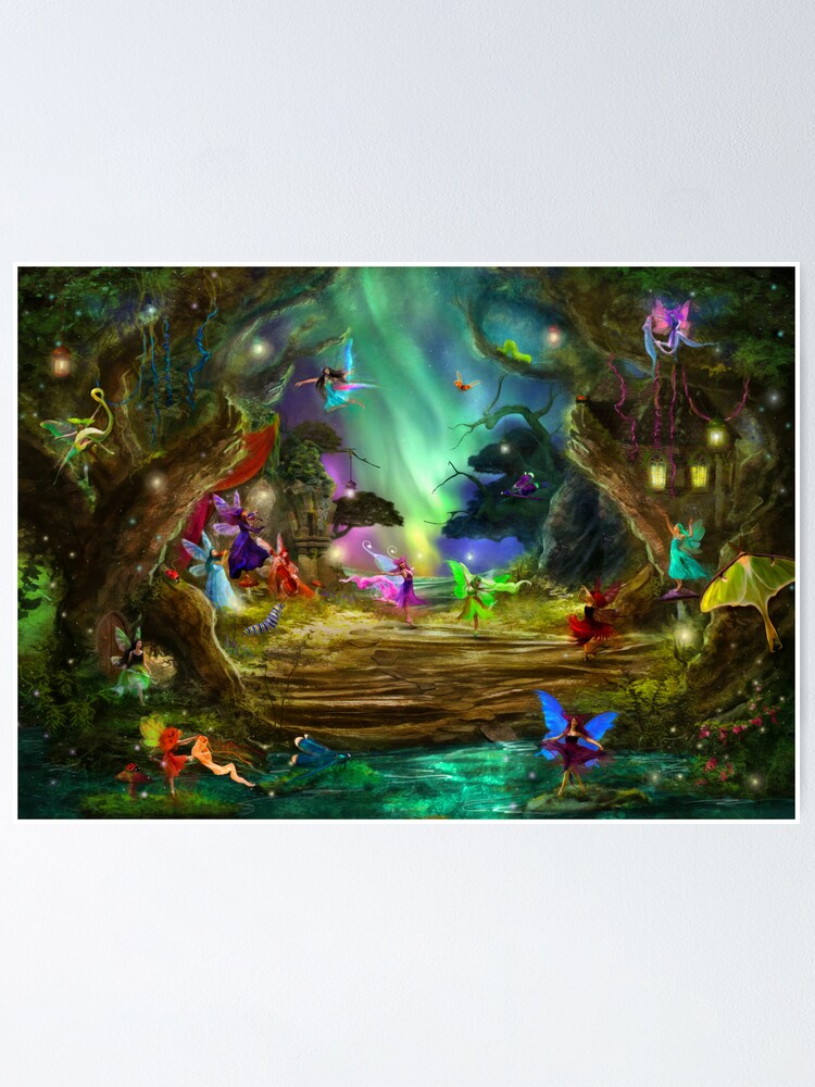 Alternate view of The Dancing Auroras Poster