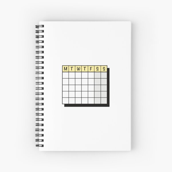 Agenda mensuel Bullet Journal Cahier à spirale