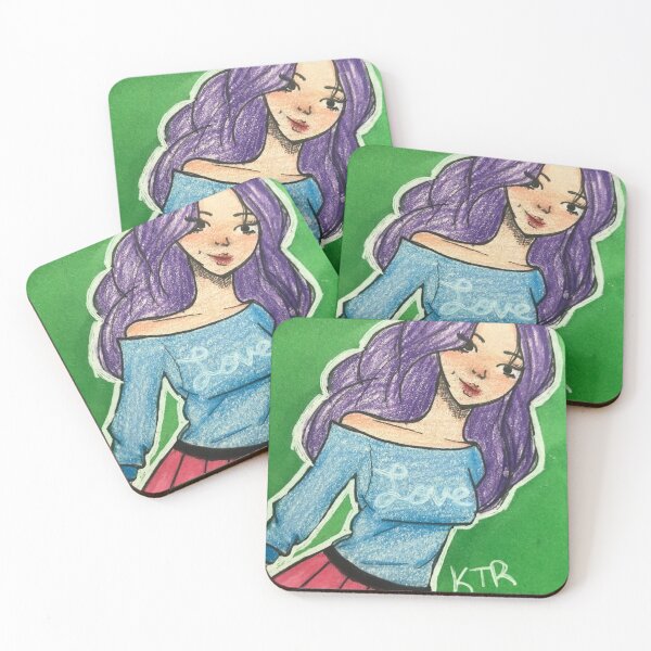 Item preview, Cute Purple Girl designed and sold by Kat Ruin.