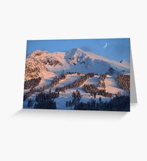 Blackcomb mountain at sunset Greeting Card