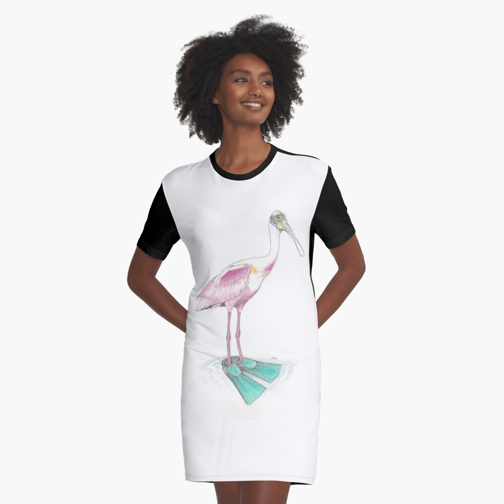 Item preview, Graphic T-Shirt Dress designed and sold by JimsBirds.