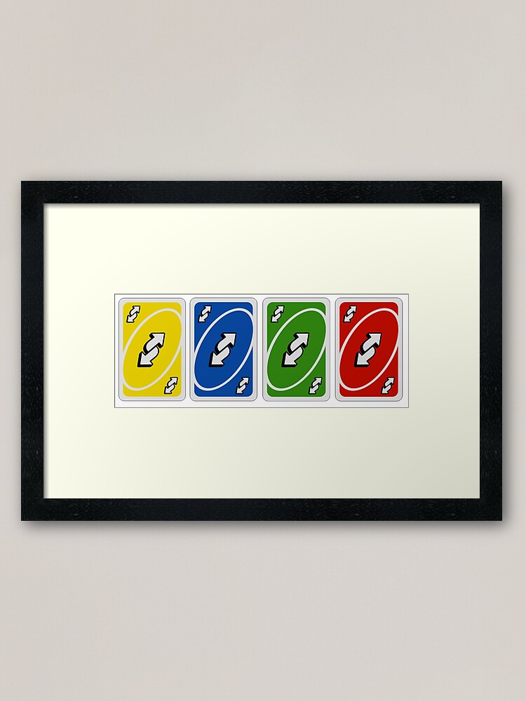 reverse uno cards in all colors Canvas Print for Sale by Ari Lask