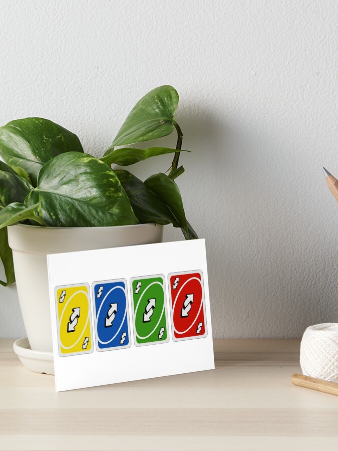 reverse uno cards in all colors Canvas Print for Sale by Ari Lask