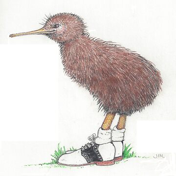 Artwork thumbnail, Kiwi in saddle shoes by JimsBirds