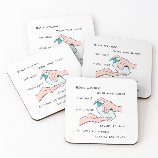 Item preview, Wash hands - multilingual designed and sold by QuenLotta-Arts.