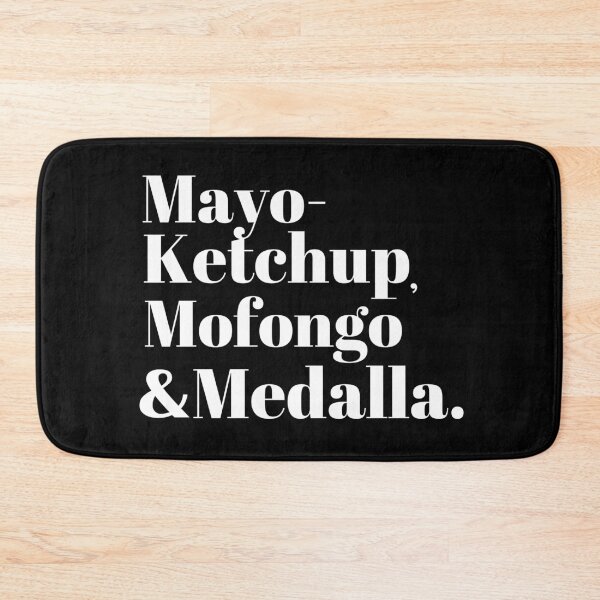 Item preview, Mayo-KetchupMofongoMedalla  - White on Black designed and sold by Cynt Kelly-West.