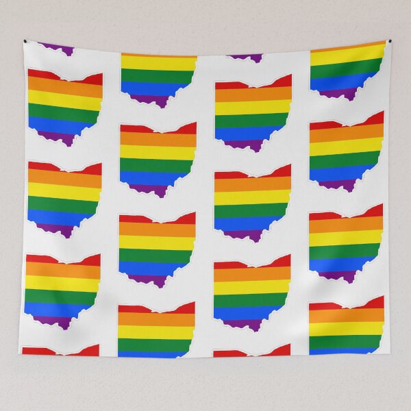 Item preview, Ohio Pride - Rainbow Flag designed and sold by haldoodles18.