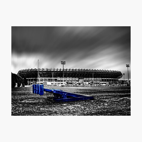 Murrayfield Stadium, Edinburgh, Scotland Selective Colouring Photographic Print