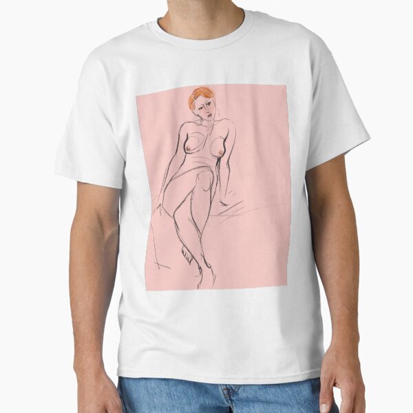 Gestures series: Redhead on Pink Classic T-Shirt