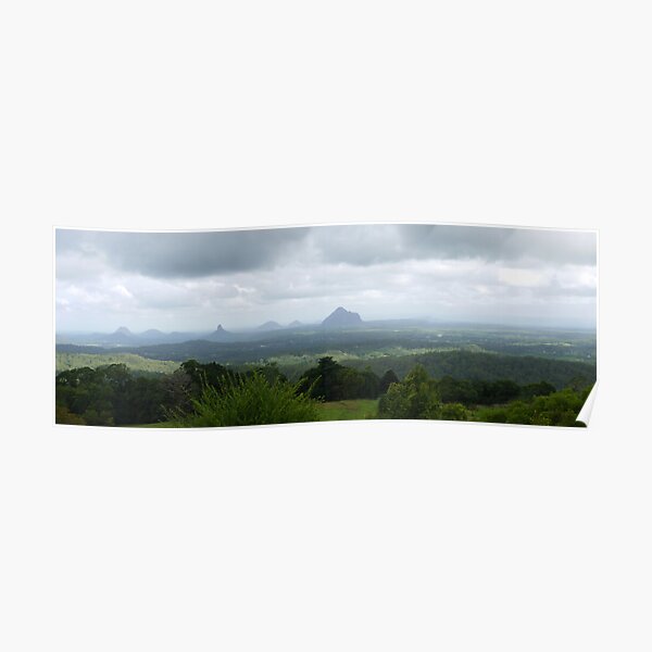Glass House Mountains QLD Panorama Poster