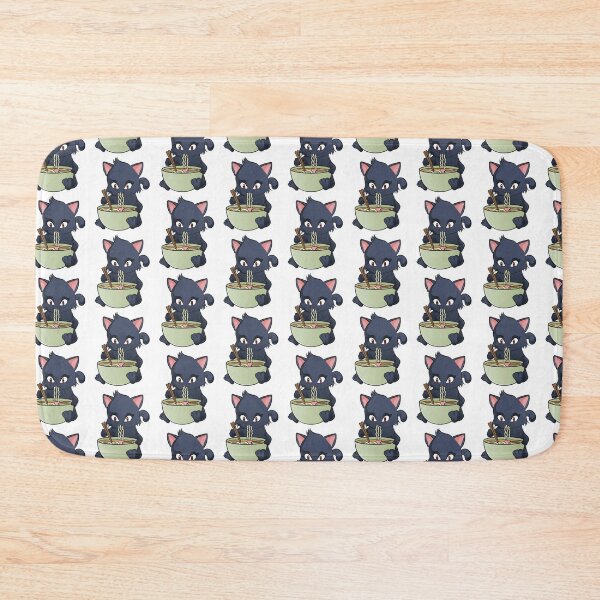 Item preview, Kawaii Cat Ramen Anime Kitty Tile Pattern designed and sold by perfectpresents.