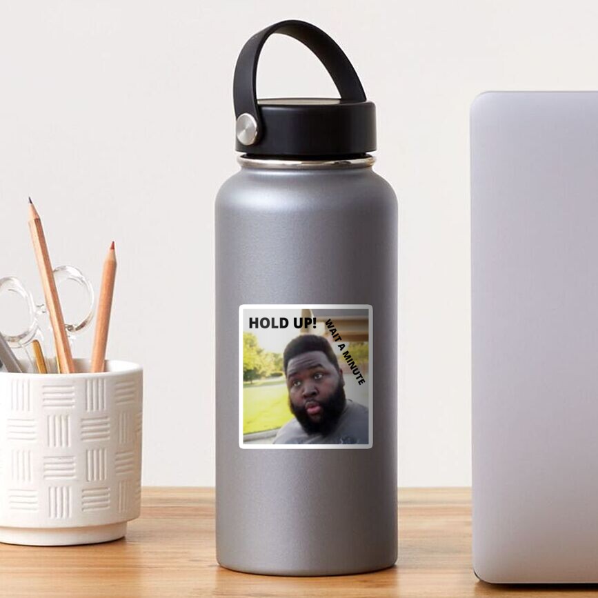 Hold Up Wait A Minute Meme Sticker By Ciaracarbery Redbubble