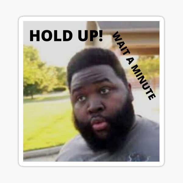 Hold Up Wait A Minute Yall Thought I Was Finished "Hold Up, Wait a Minute Meme " Sticker for Sale by ciaracarbery | Redbubble