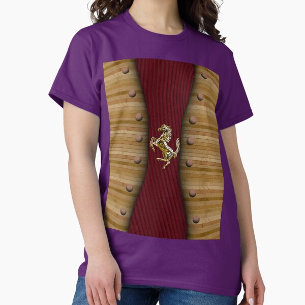 Wooden Prancing Horse (Natural) Classic T-Shirt