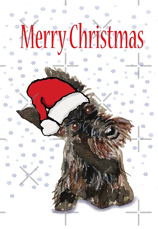 "Scottie Dog 'Merry Christmas'" by archyscottie Redbubble