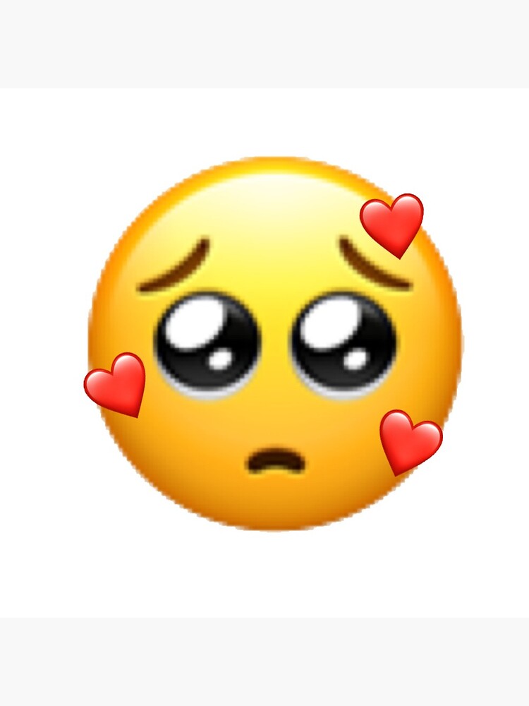 Sad Eyes With Hearts Emoji\