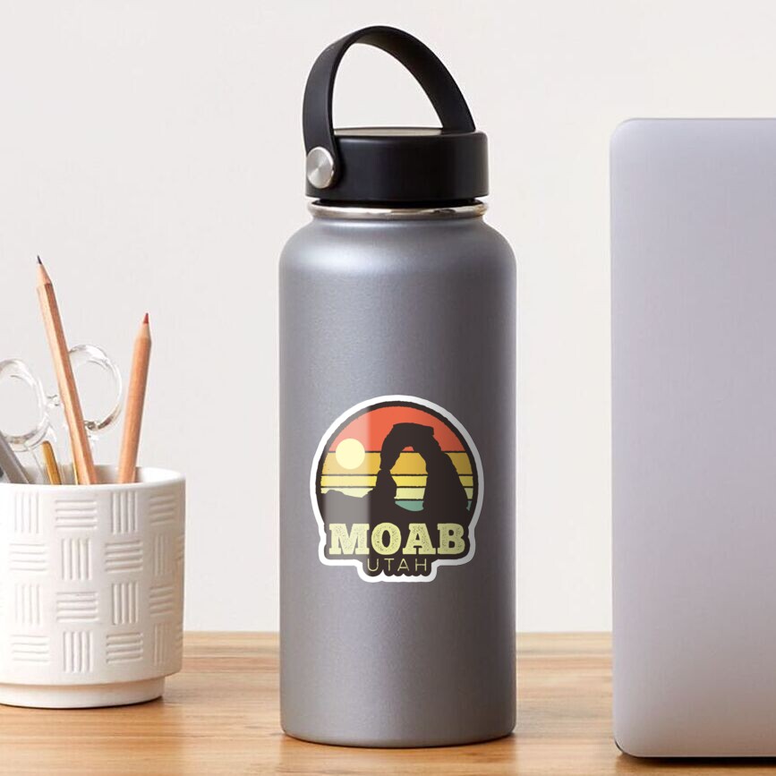 Moab Utah Vintage Sunset Sticker Sticker