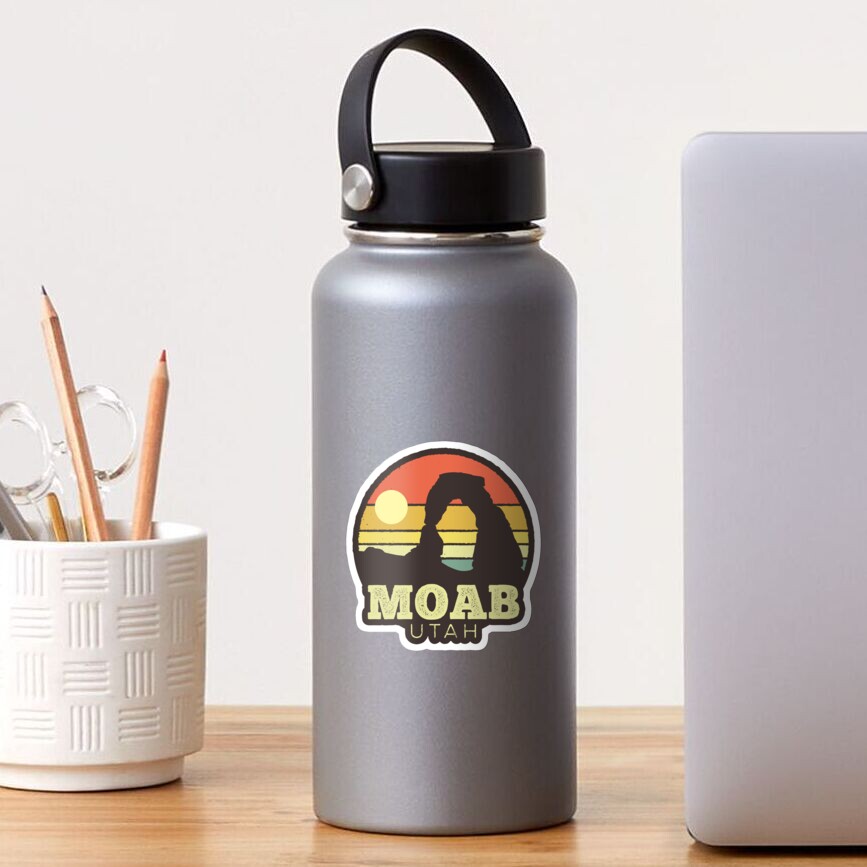 Moab Utah Vintage Sunset Sticker Sticker