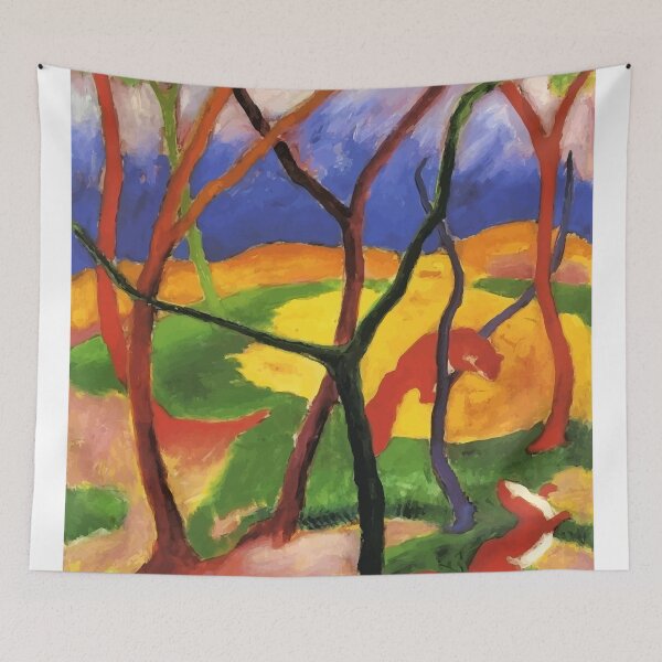 Item preview, 1911 Weasels at Play by Franz Marc designed and sold by digitalvintage.