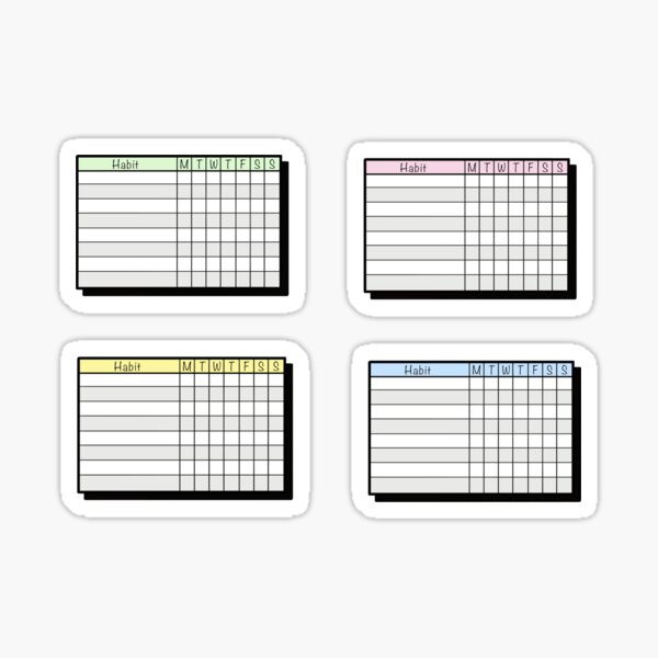 Habit tracker  Sticker for Sale by Hyper-Hoot