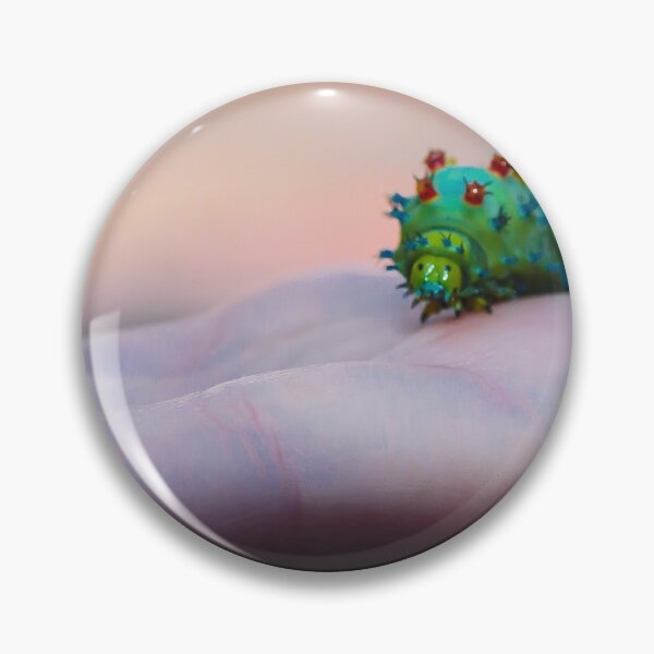 Item preview, Colorful caterpillar Cecropia Moth sitting on a hand designed and sold by VadimK.