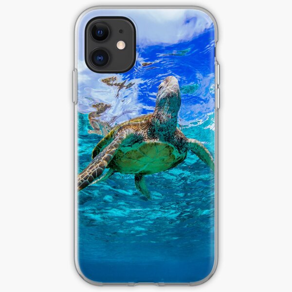 Turtle and sky iPhone Soft Case