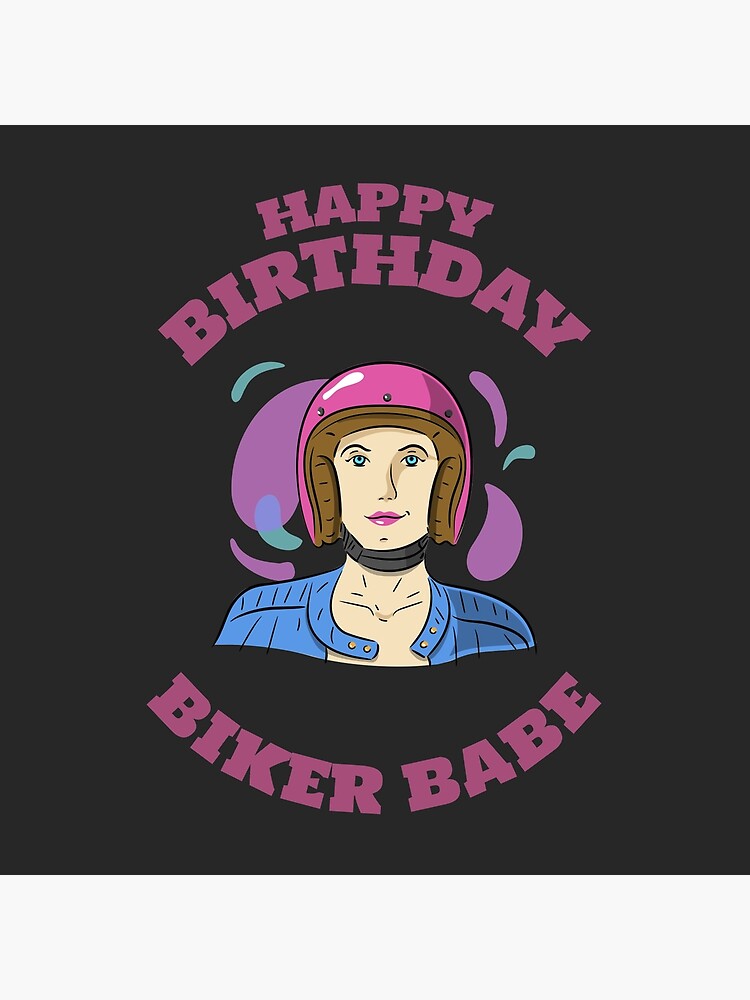 Tote Bag Biker Babe Joyeux Anniversaire Par Ride Dict Redbubble