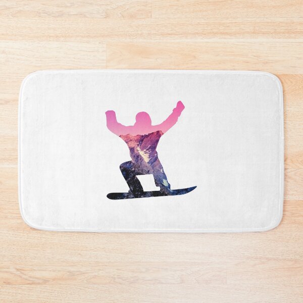 Item preview, Snowboarder Logo Mountain Background Pink Sticker designed and sold by rossandrews.